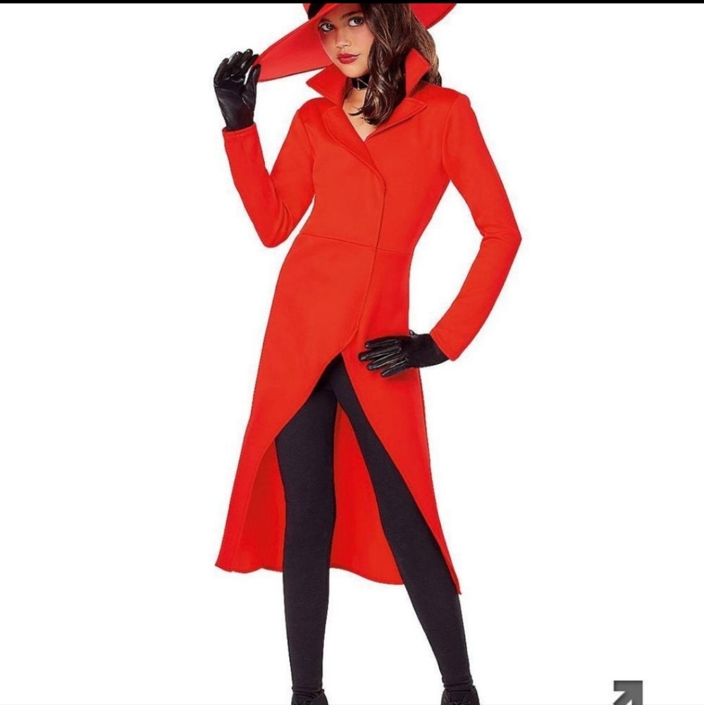 Carmen sandiego red trench coat costume
